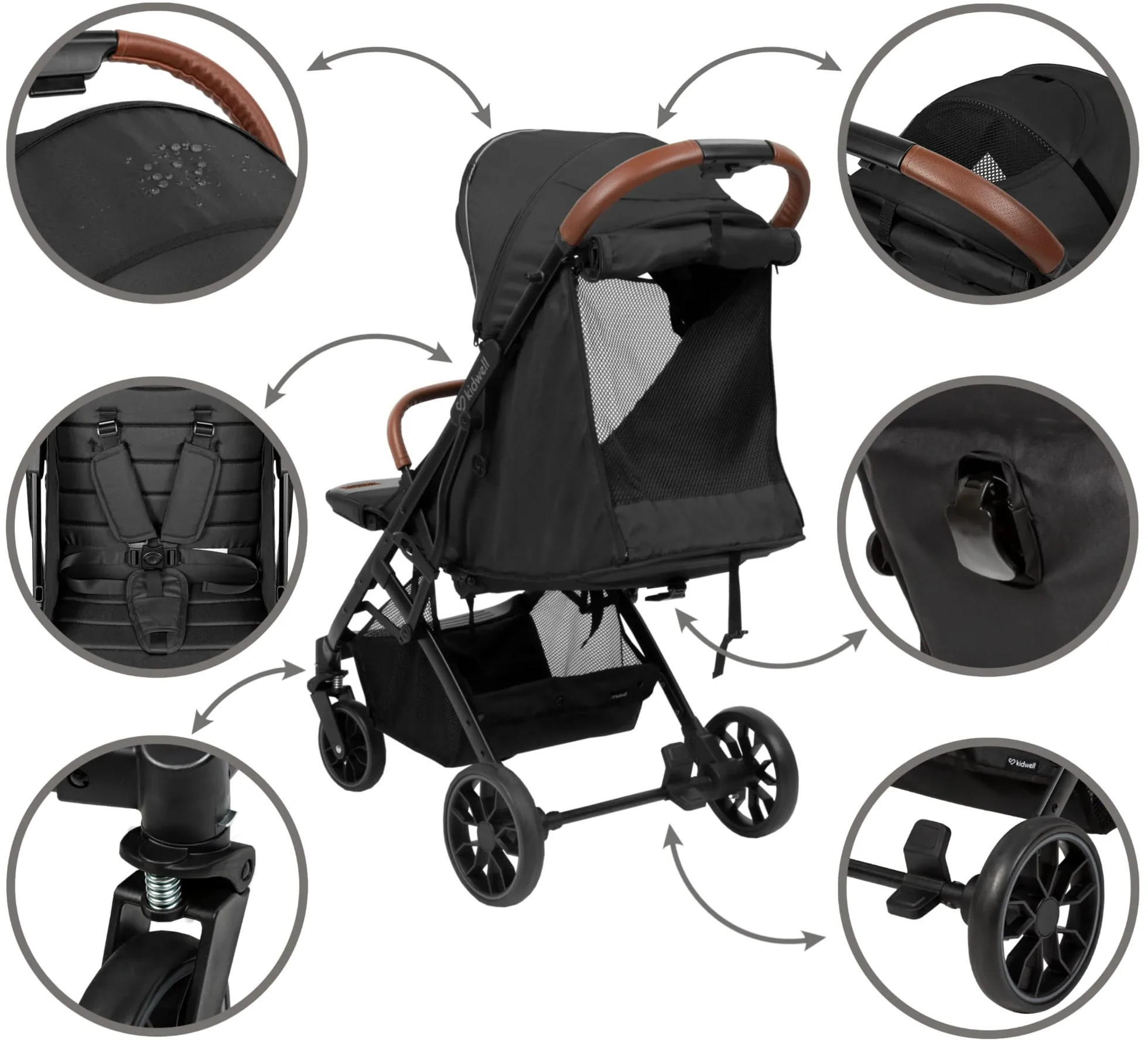 Прогулочная коляска Kidwell Colmer Jet Black